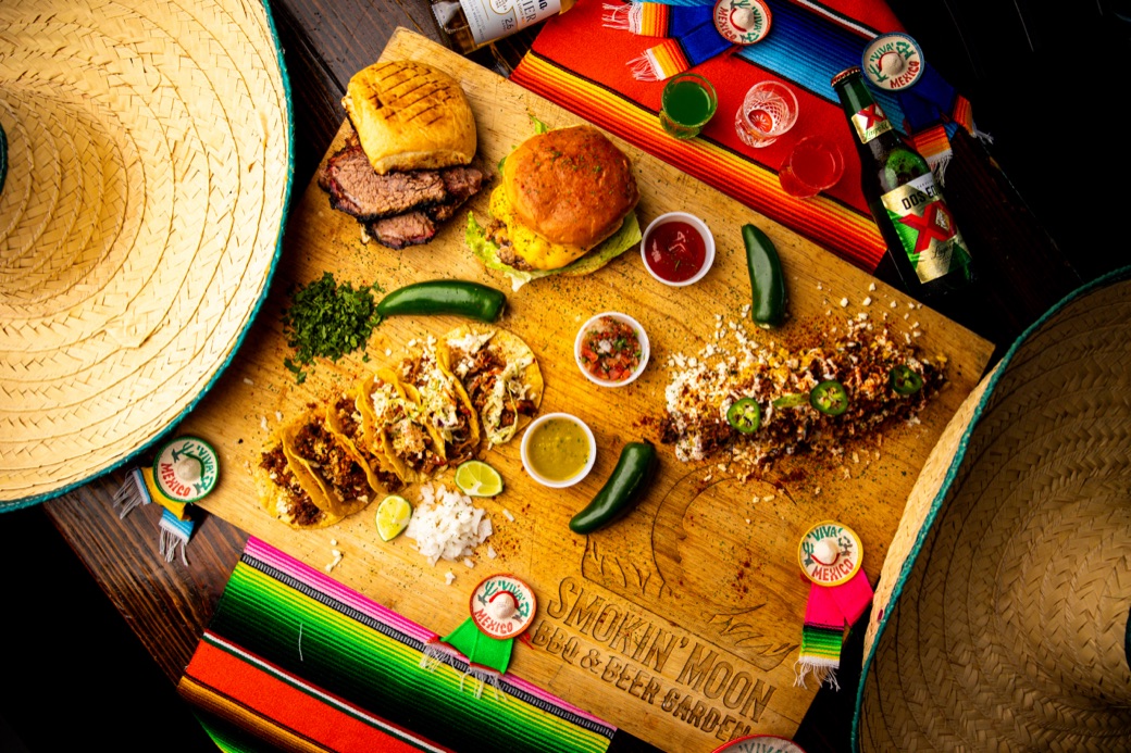 Smokin' Moon spread on a wooden board